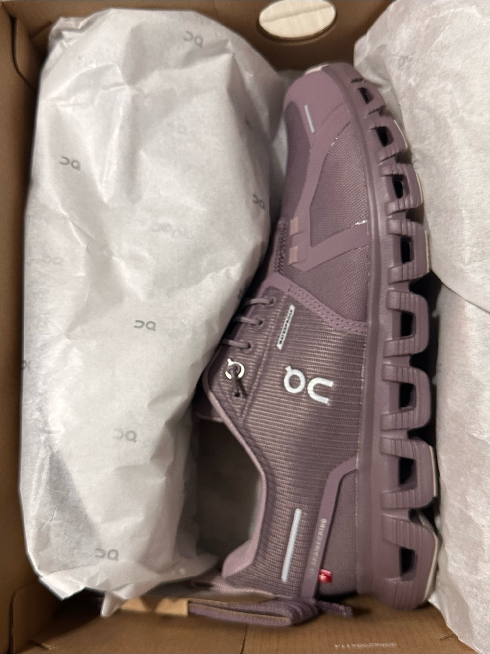 On Running Cloud 6 Waterproof Sneakers Gobi/Gobi Purple Women’s 8.5 NIB - Picture 10 of 12
